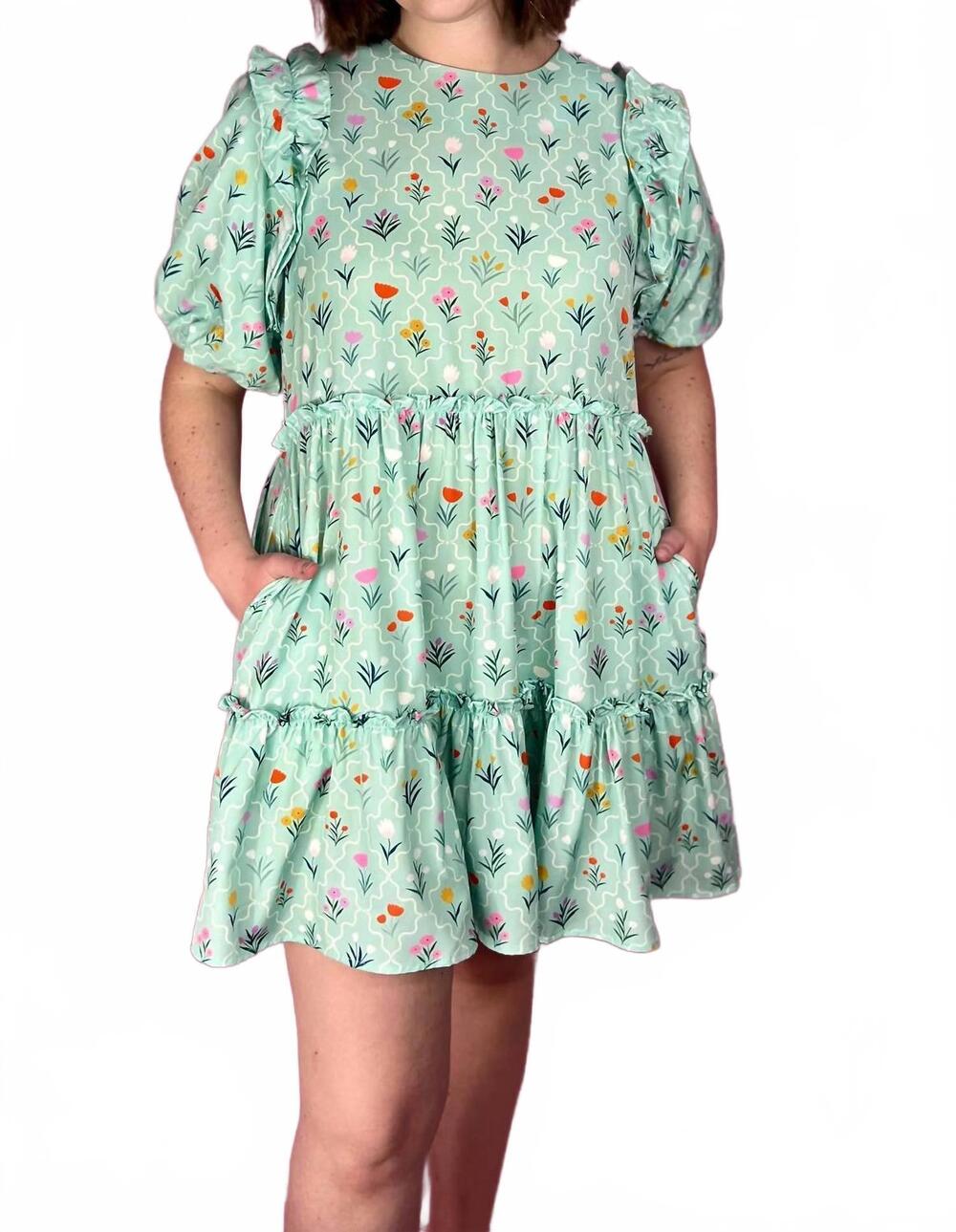NEW BEESON RIVER women's the lillian meadow dress in green